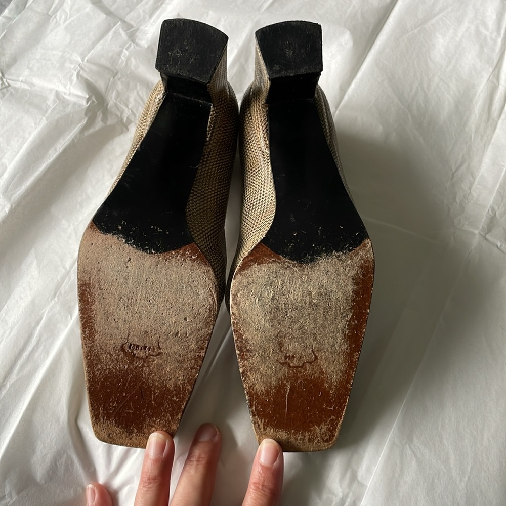 Stuart Weizman Square Toed Square Heeled Vintage … - image 8